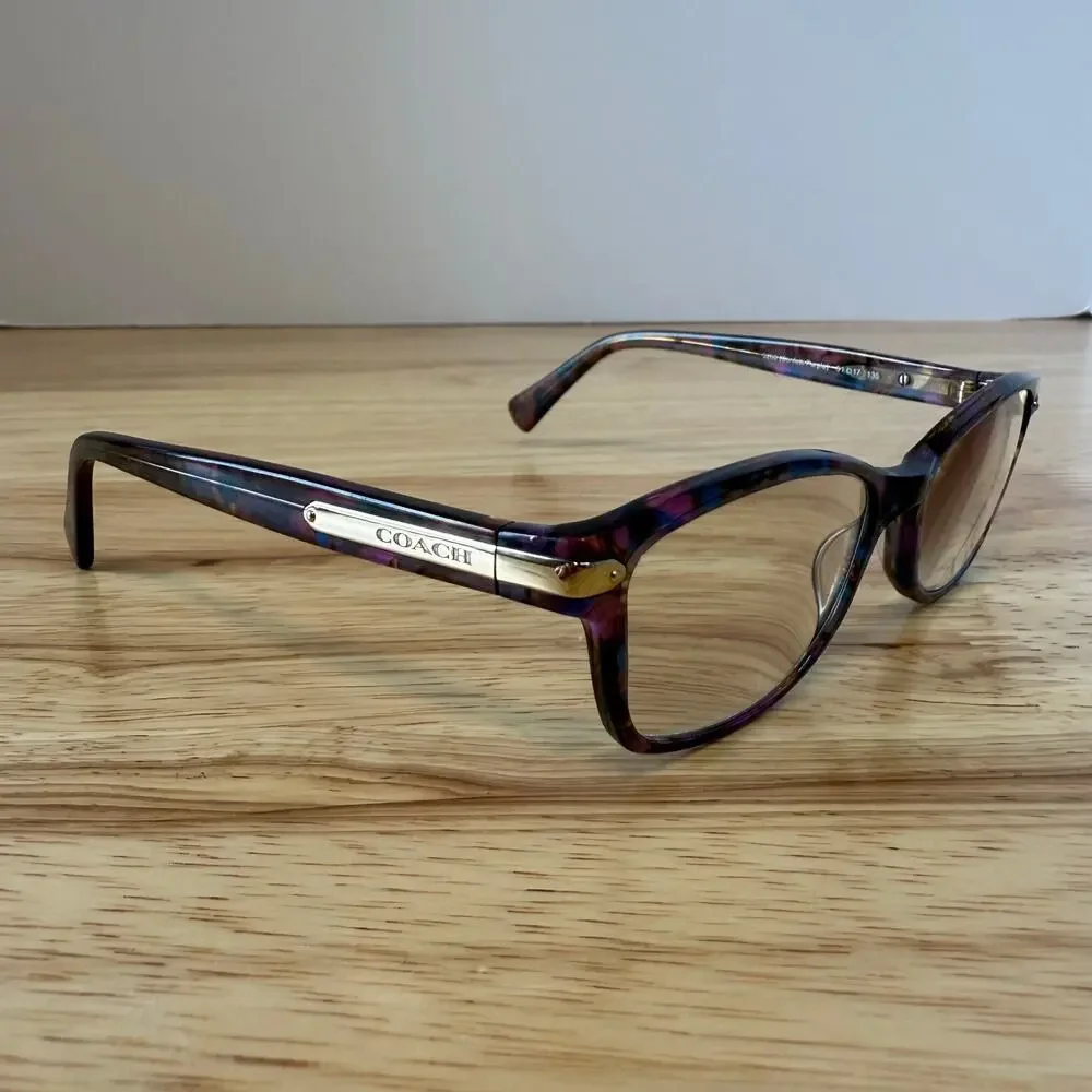 Coach HC6065Z 5288 Eyeglass Frames Confetti Purple 51-17-135 RX-Ready Glasses - Picture 5 of 11